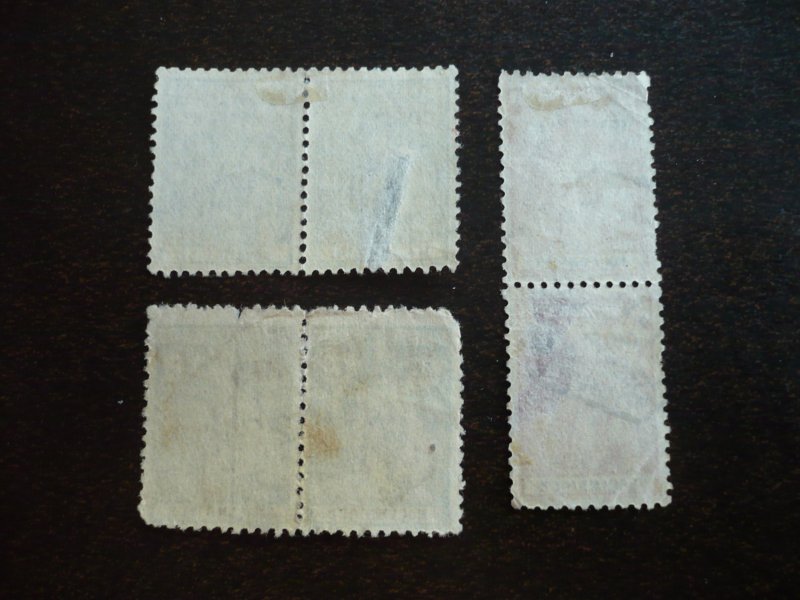 Stamps - Mozambique - Scott#191M,191N,191Q - Used Pairs of Stamps