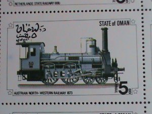 OMAN STAMP:WORLD FAMOUS CLASSIC TRAINS- STAMPS : MNH FULL SHEET VERY FINE