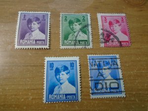 Romania  #  353-57  MH/ used