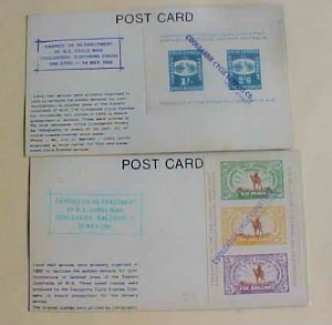 AUSTRALIA  CYCLE MAIL & CAMEL MAIL RE-ENACTMENT 1981-1982 on CARDS