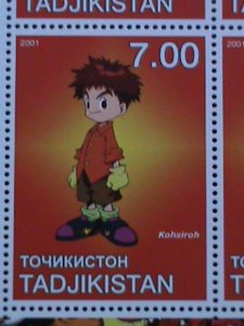 TAJIKISTAN-2001 COLORFUL LOVELY DIGIMON JAPAN CARTOON MNH SHEET VF EST. $18