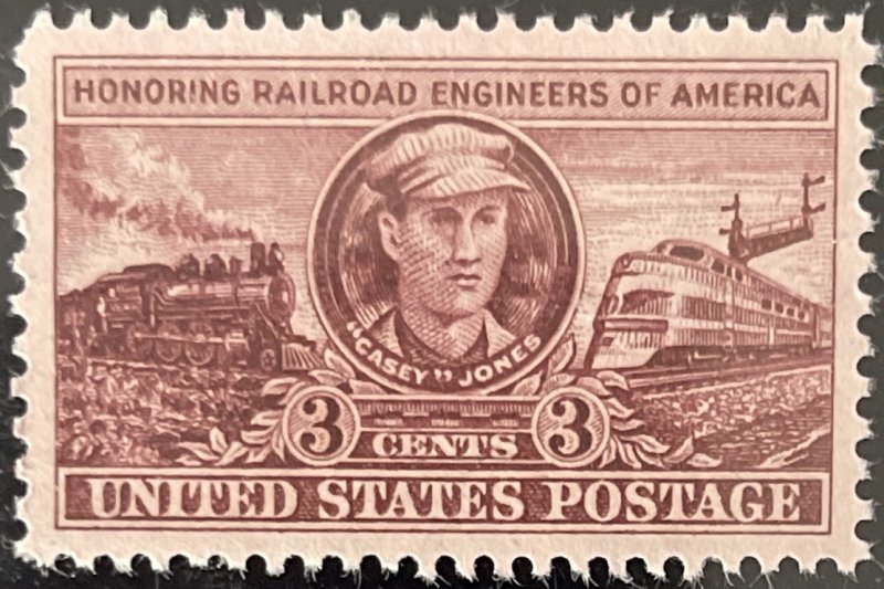 Scott #993 1950 3¢ Railroad Engineers of America MNH OG XF