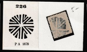 Brazil Cork Cancel 100r 226 PA 1878 VFU (7gai)