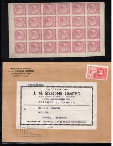 Prince Edward Island #5b Extra Fine Mint Imperf Block Of Twenty Four Unused 