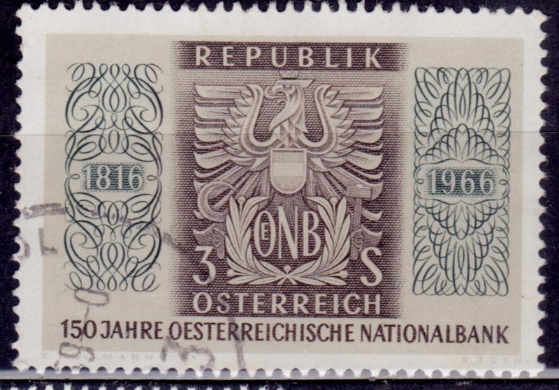 Austria, 1966, Eagle and National Bank, 3s, sc#762, used