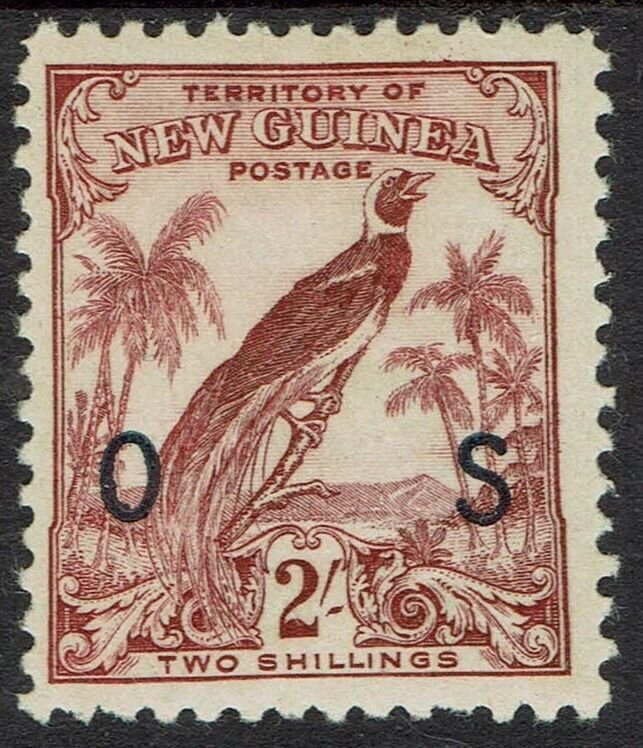 NEW GUINEA 1932 UNDATED BIRD OS 2/-