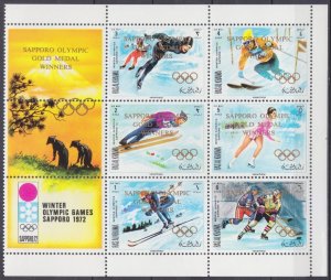 1971 Ras Al Khaimah 534-39VB+Tab 1972 Olympic Games in Sapporo / overprint 20,00