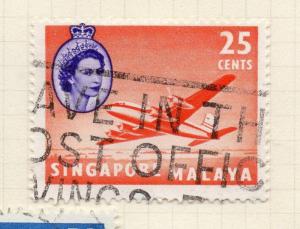 Singapore Malaya 1955 Early Issue Fine Used 25c. 283991