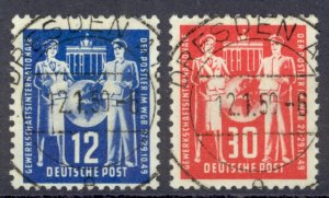 German Democratic Republic Sc# 49-50 Used 1949 Letter Carriers