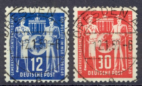 German Democratic Republic Sc# 49-50 Used 1949 Letter Carriers