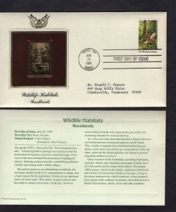 1924 Woodlands, FDC PCS Gold Replica addressed