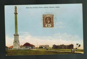 1928 Colombo Ceylon Picture postcard Cover Victory Column