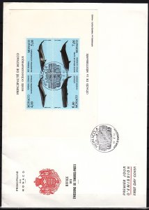 Monaco, Scott cat. 1853. Whales s/sheet. Large First day cover. ^