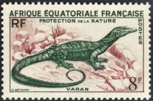 French Equatorial Africa (1955) Savannah Monitor #188 VF NH