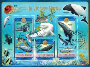 GABON 2023 - Marine fauna / complete set (3 images)