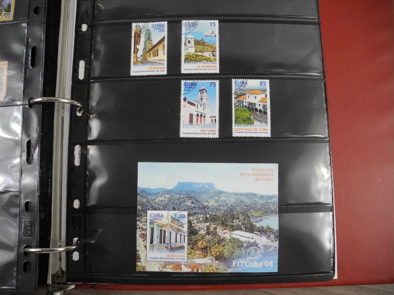 CUBA(2002-2008), Stamp Collection in stock pages(Kenmore binder)