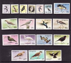 St Kitts-Sc#49-66-unused NH Bird set-1961-