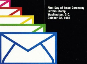 Signed USPS First Day Ceremony Program #2150 Letters Envelope Manufacturers 1985