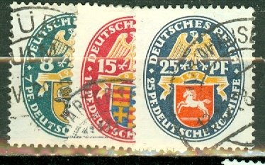 KH: Germany B23-7 used, B27 heavy toning CV $151.25; scan shows only a few