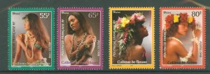 French Polynesia #737-740  Single (Complete Set) (Flowers)