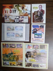 Topicals: World War II MNH souvenir sheets CV $247