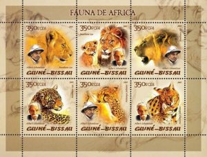 Guinea - Bissau 2005 - Fauna of Africa (wild cats), A. Schweitzer 6v
