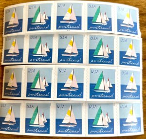 Scott #5747-5748 2023 Postcard Rate Stamp Plate# Strip of 5 MNH