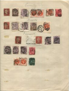 Great Britain Stamps - COVENTRY, REDDITCH, PLYMOUTH Cancellations, Lot of 21