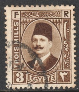 Egypt Scott 130, 1927 King Faud 3m used