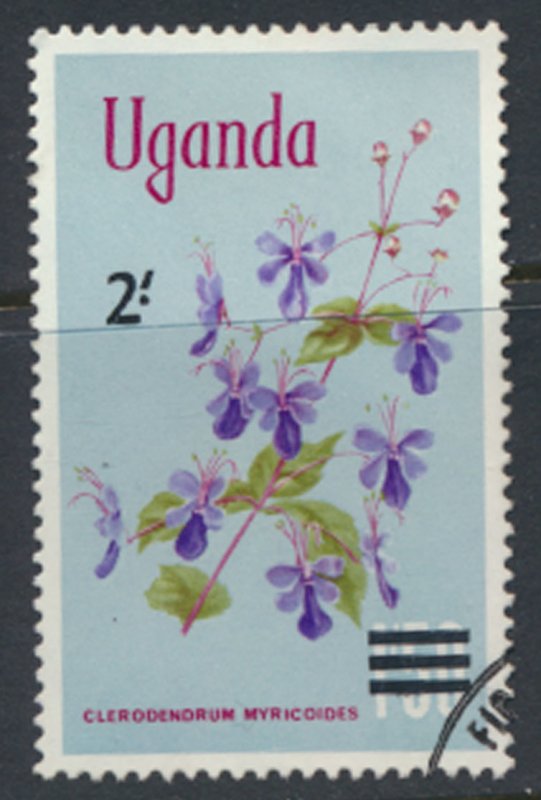 Uganda  SG 146  Used  1975 OPT Flowers  SC# 131  See scan