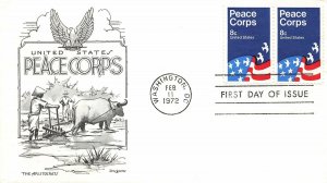 1447 8c PEACE CORPS - Day Lowry cachet