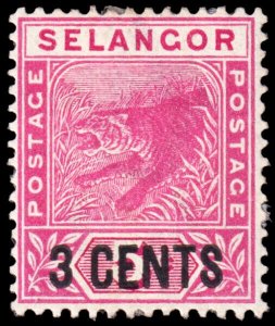 Malaya - Selangor Scott 28 (1894) Mint H F-VF, $5.00 C