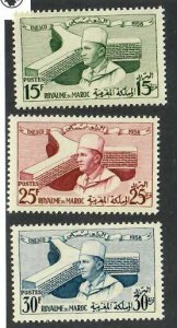 Morocco; Scott 25-27; 1958;  Unused; NH; Complete Set