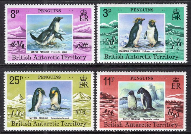 British Antarctic Territory 72-75 Penguins MNH VF