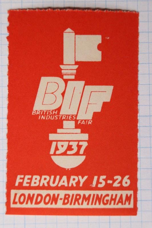 British Industries Trade show Fair BIF 1937 London Birmingham UK GB Poster ad