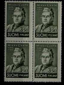 Finland 244 MNH bl.of 4 M.Canth SCV2.40