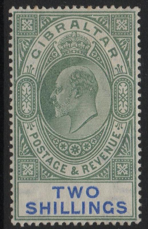 GIBRALTAR SG52 1903 2/= GREEN & BLUE MTD MINT