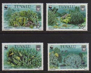 Tuvalu 1992 Sc 617-620 1992 WWF set MNH