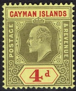 CAYMAN ISLANDS 1907 KEVII 4D