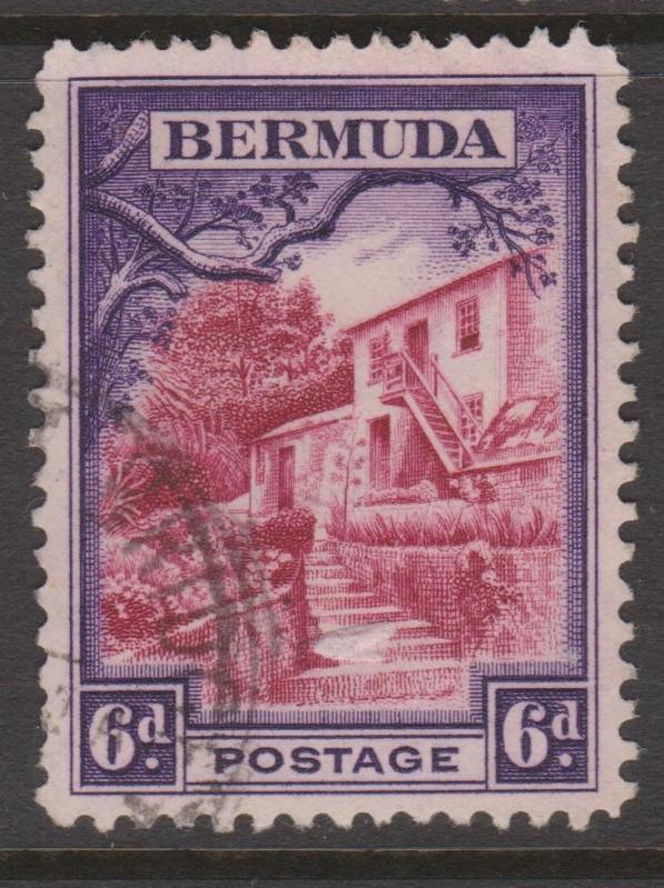 Bermuda 1936 6d Violet & Rose Lake Sc#112 Used