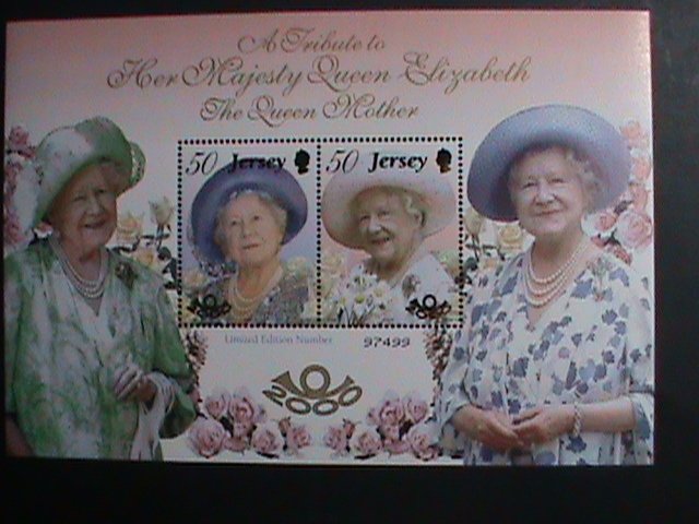 ​JERSEY STAMP:2000 SC#963a 100TH ANNIVERSARY BIRTH OF QUEEN'S MOTHER  MNH S/S