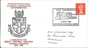 25433 - GB - POSTAL HISTORY - SPECIAL POSTMARK on COVER: 1969 - TRAINS-