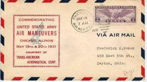 US Army Air Maneuvers Chicago IL 1931 Trans American Aeronautical Corp. in Red