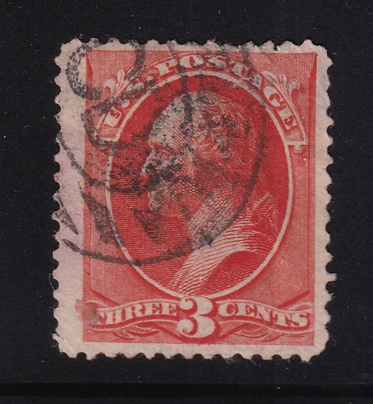 1888 Washington Sc 214 used 3c vermilion single CV $50 (AR