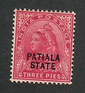 Patiala State- India;  Scott 27; 1899; H