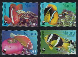 Nauru WWF Anemones Anemonefish Fish 4v 2003 MNH SC#514-517 SG#566-569 MI#553-556