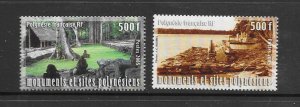 FRENCH POLYNESIA #906-7 MARAE & MARQUESAN ISLANDS   MNH