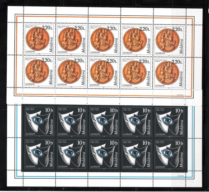 MOLDOVA SC 275-6 NH minisheets of 1998 - EUROPA