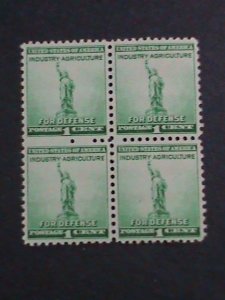 ​UNITED STATES:1940-SC#899-STATUE OF LIBERTY- BLOCK MNH VF 83 YEARS OLD