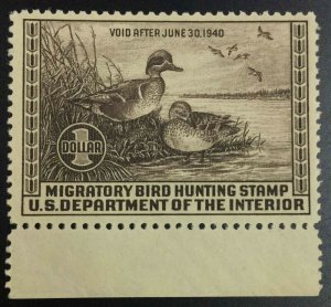 MOMEN: US STAMPS #RW6 DUCK MINT OG NH VF/XF JUMBO LOT #73006*